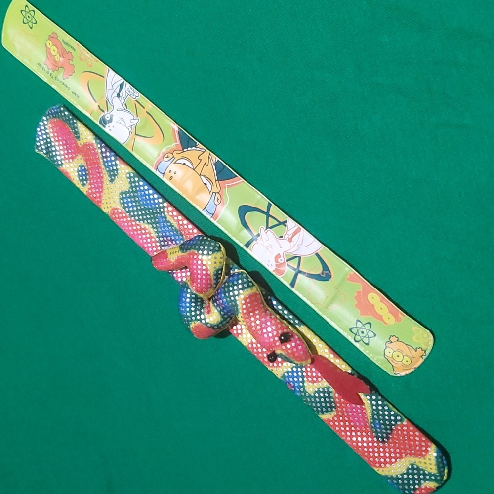 COPY 2/$8 Mr. Burns and Snake slap bracelets